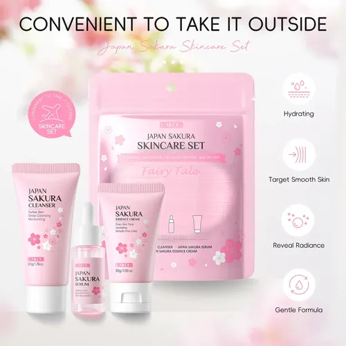 Set De Cuidado Facial Laikou Japón 3pzs Hidratante Anti-edad