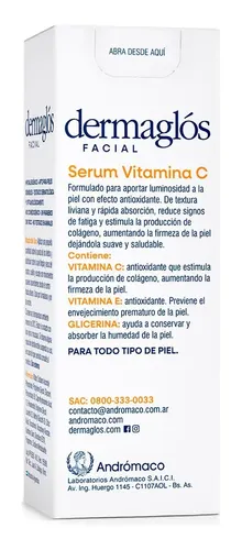 Pack X2 Dermaglós Serum Vitamina C Facial 25 Ml Todo Tipo De Piel Día/noche