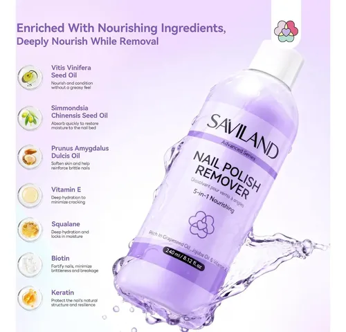Removedor De Esmalte Acetona Saviland 240 Ml