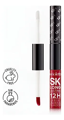 Labial Líquido Con Fijador 12 Horas Mate Silk Kiss Violetta Color Encende La Pasion 02