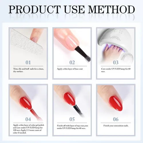 Set Gel Base Y Top Coat Brillo Transparente Uv Led