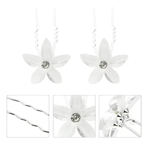 Set De 40 Horquillas Con Forma De Flor Para Bodas, Accesorio