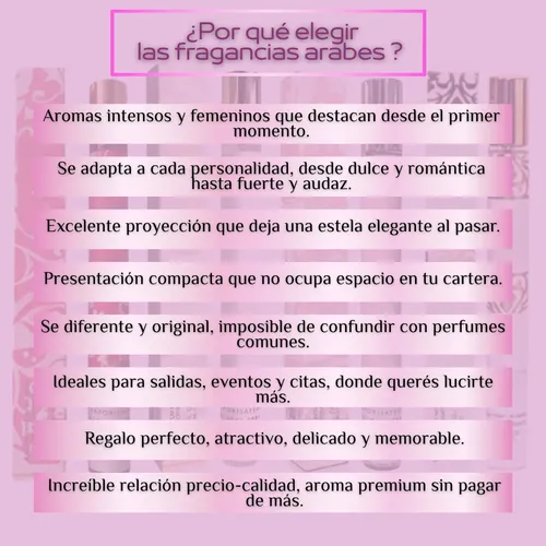 Kit X 8 Perfumes Tubito Fragancias Arabes X 35ml Para Mujer