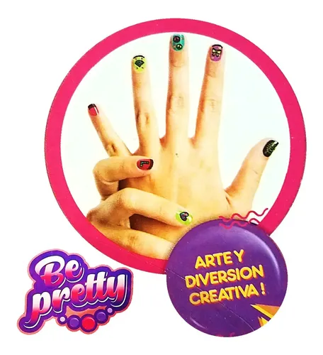 Kit De Uñas Postiza X 60 Para Niñas Infantil Mundo Pre D3455