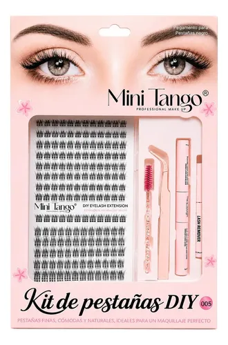 Kit Pestañas Diy Mini Tango Extensiones Cluster C/ Pegamento 5