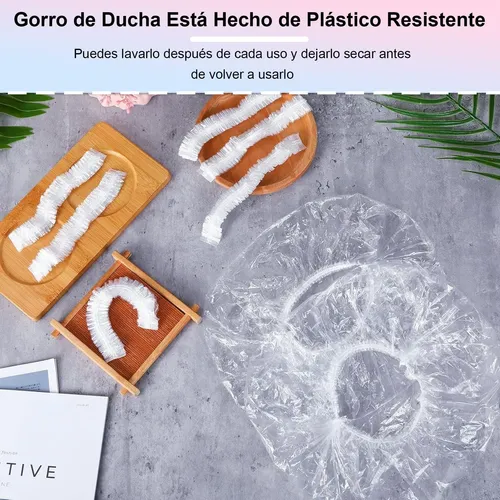 Gorro De Ducha Elástico Grueso 100 Uds Para Spa Y Baño