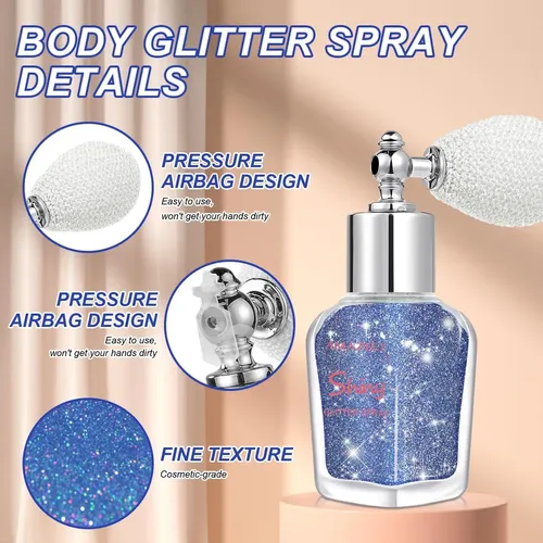 Spray Brillo Corporal Y Cabello Lemonsac Azul