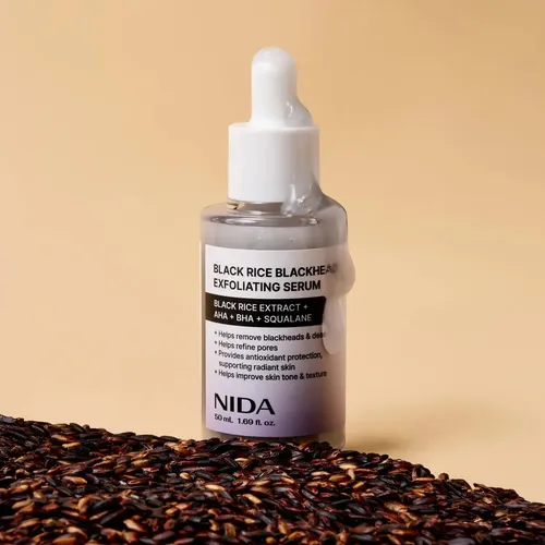 Sérum Exfoliante Nida De Arroz Negro Para Espinillas, 50 Ml