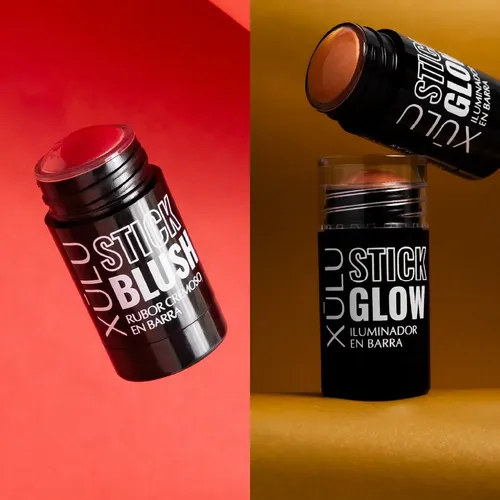 Set Stick Glow Blush Iluminador Tono2 Y Rubor En Barra Xulu