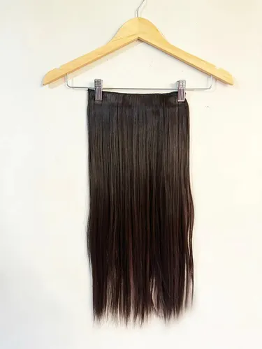 Cortinas De Pelo: Cabello Sintetico Premium Extensiones Color Marron 6a Lacio