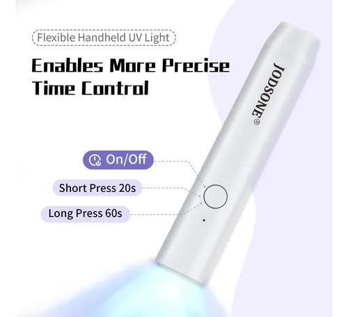 Lámpara Uv Portátil Blanca Secado Rápido Uñas Gel