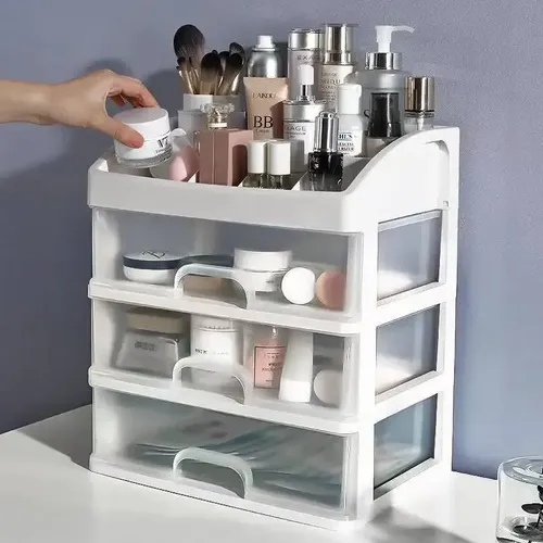 Organizador De Maquillaje 3 Cajones Multiuso Hogar Cosmetico