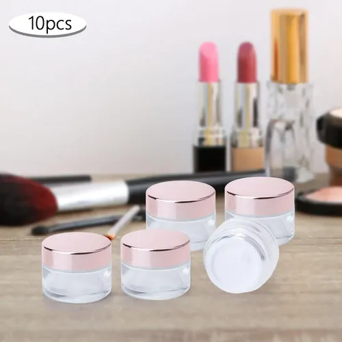 10x Frascos De Vidrio Para Cosméticos Frascos De 10g