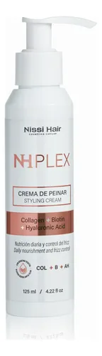 Crema Peinar Nissi Hair Plex Colágeno Biotina Control Frizz