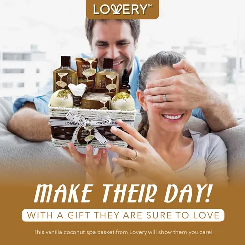 Canasta De Regalo Para Baño Y Cuidado Corporal Lovery Vainil
