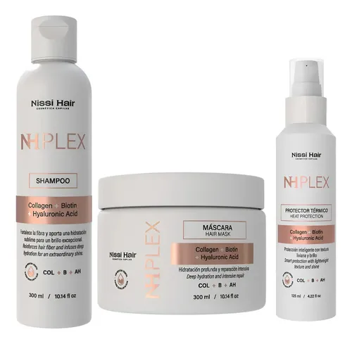Kit Capilar Nissi Hair Colágeno Biotina Hidrata Nutre Brillo