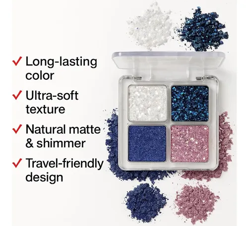 Paleta De Sombras Glitter Shine K’apeine 4 Colores