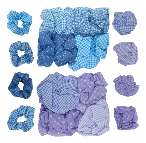 Colitas Scrunchies Scunzy Para Pelo X12 Premium Mayorista