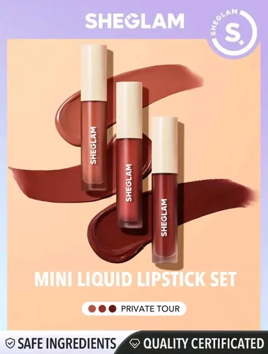 Lápiz labial líquido mate Allure Sheglam Color Private Tour de 3 colores