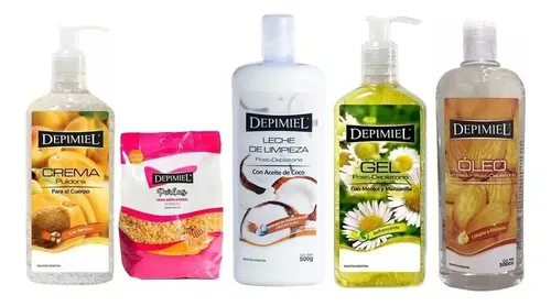 Cera + Crema +leche +gel Oleo Pre Post Depilatorio Depimiel