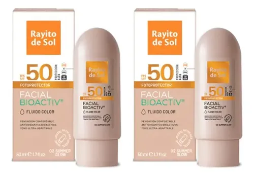 Rayito De Sol Protector Solar Facial Color Summer Glow X2
