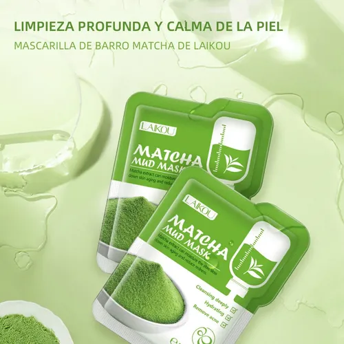 10* Mascarilla De Arcilla Verde Matcha Pieza Única 5g