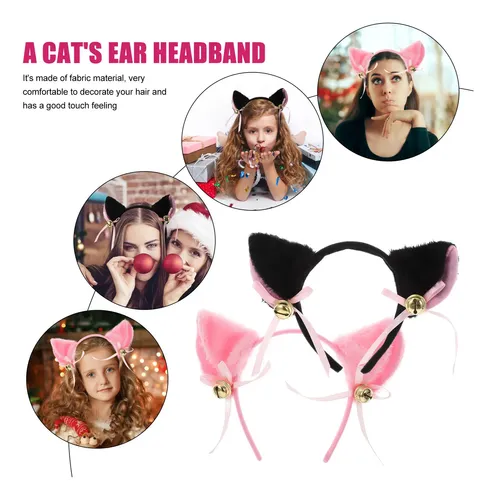 Orejas De Gato Lindas De Pelo Para Niños X2