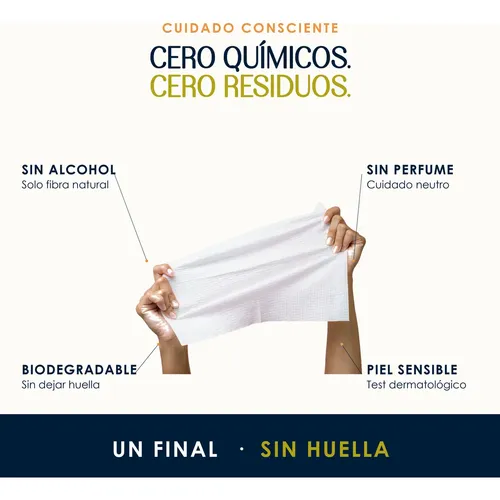 Toallitas Removedoras De Maquillaje X100 Biodegradables