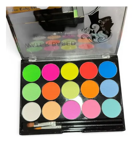 Paleta De Sombra Maquillaje Artístico 15 Colors Con 2 Pincel