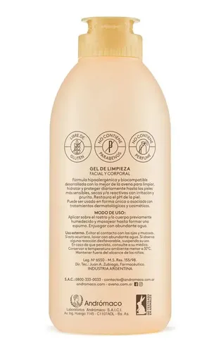 Gel Facial Aveno Limpieza 250gr