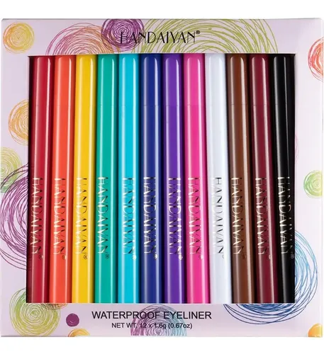 Set De Delineadores Líquidos Mate 12 Colores Bestland