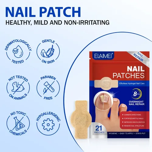 Parches Elaimei Para Reparación De Uñas De Los Pí Caqui