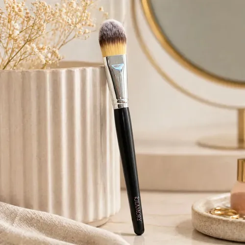 Brocha Para Base Y Corrector Foundation Brush 13 Glamory Negro