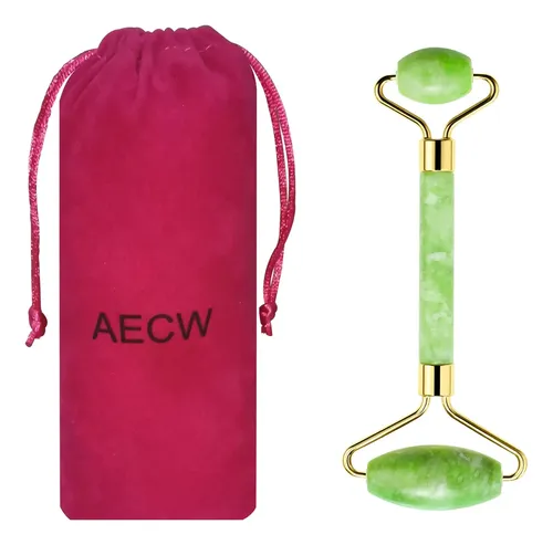 Rodillo De Masaje Facial Jade Roller Aecw Natural Jade