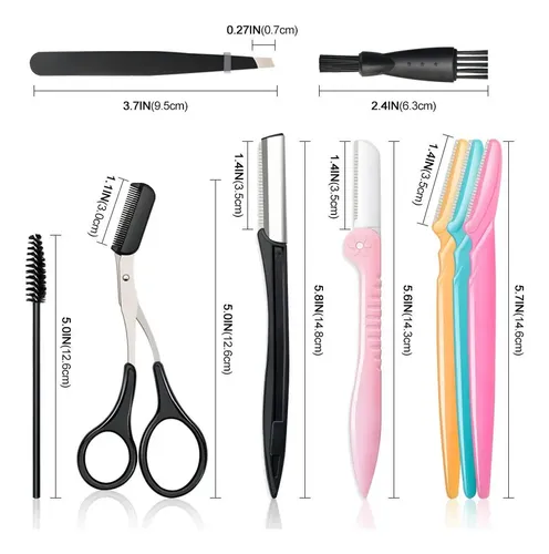 Kit Profesional 14 En 1 Depilación Y Perfilado De Cejas