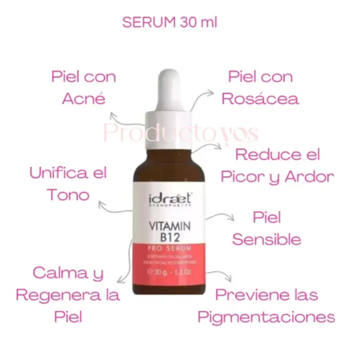 Rutina Skincare Serum Hialuronico Piel Sensible B 12 Idraet