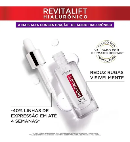 Sérum Facial Hialurónico Loreal Revitalift 30 Ml