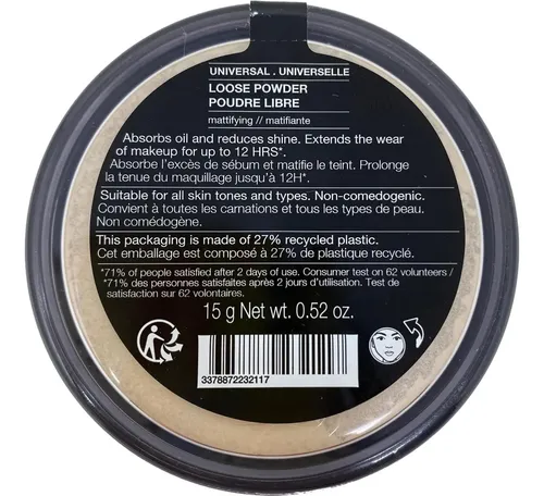Polvo Suelto Translúcido Sephora Collection Universal 15g