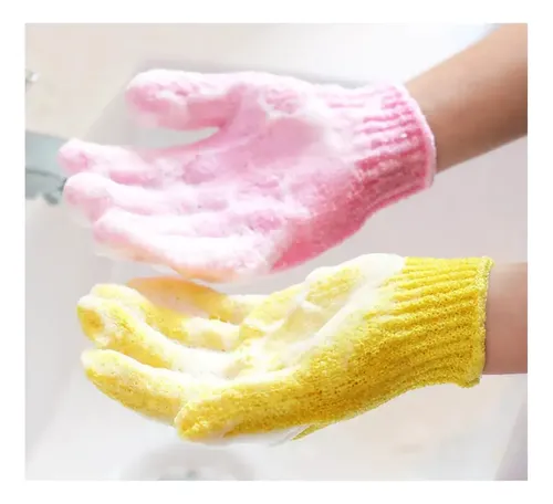 Par De Guantes Exofoliantes Corporales Baño Spa