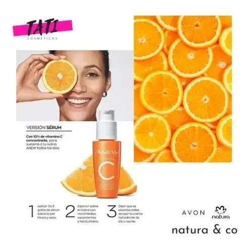 Serum De Vitamina C Y Ácido Hialurónico Anew Lidherma Avon