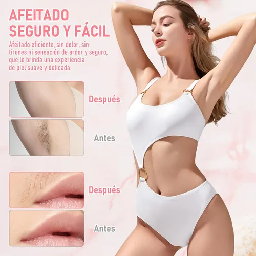 2 En 1 Rasuradora Electrica Mujer, Depiladora Facial