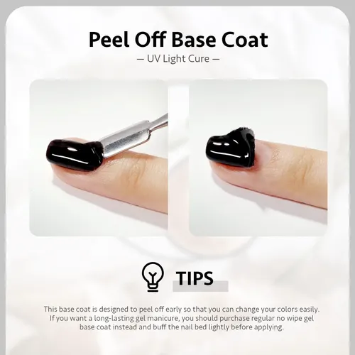 Base Coat Despegable Gaoy 16ml Para Esmalte De Uñas En Gel