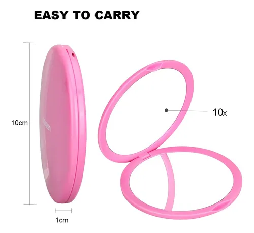 Espejo De Maquillaje Deweisn Magnifying Compact 10x Con True