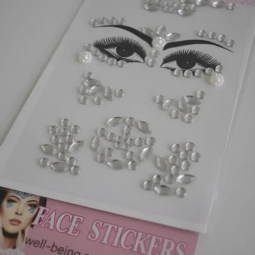 Strass Gemas Autoadhesivas Rostro Cuerpo X 12 Face Gems