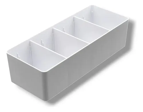 Organizador Maquillaje Cosmeticos 4 Divisiones Ropa Interior Color Natural