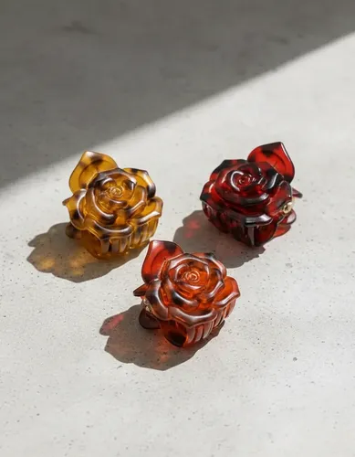 Broche De Pelo Flor De Rosa Tipo Carey