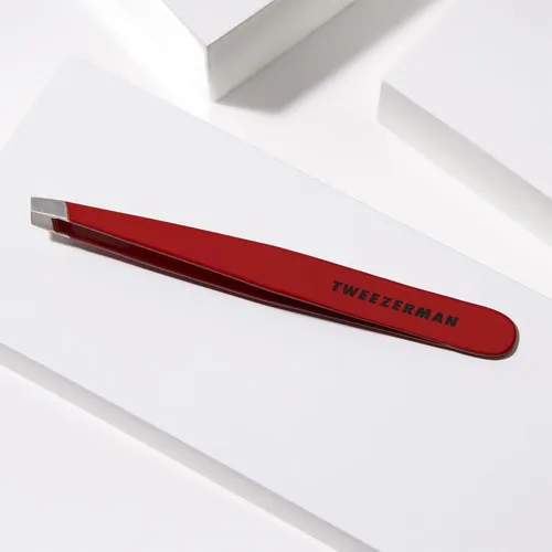 Pinzas De Cejas Tweezerman Slant Signature Red