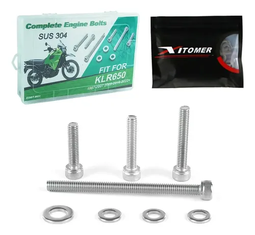 Kit 41 Tornillos Motor Acero Inoxidable Para Klr650