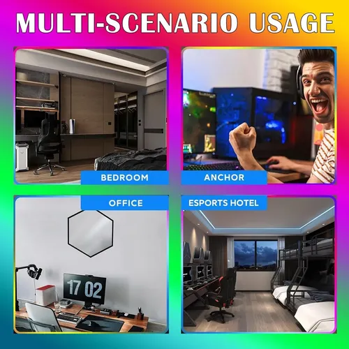 Luz Led Hexágono 3d Neón Espejo Infinito 50cm