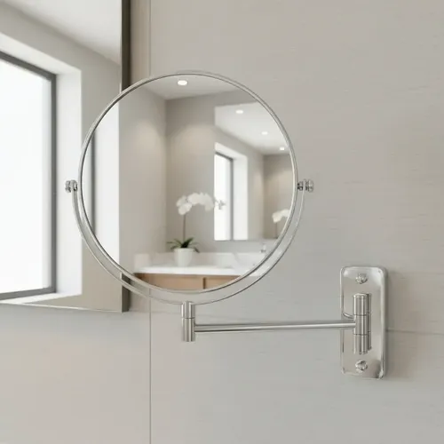 Espejo Pared Brazo Retráctil X3 Aumentos Diam 19.5 X 34 Cm Cromado